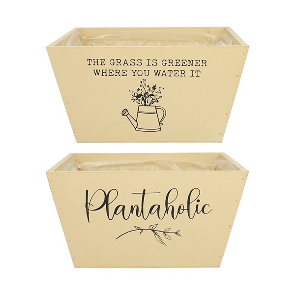 <h4>Planter Plantaholic 21x21x10 vanilla</h4>