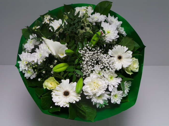 Bouquet Biedermeier Large White