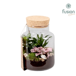 Green Bottle met Arrangement.