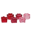 Bowy Jolly Pink Mix Candle Holder Bow Square Ass 6x5x5cm