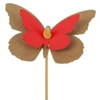 Pick butterfly kraft 7x9cm+12cm stick red
