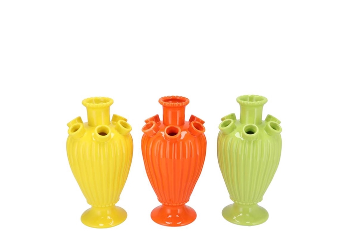 <h4>Utrecht Dutch Orange Mix Vase Tulip Ass 10x10x19cm</h4>