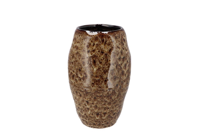 <h4>Dana Brown Cat Eye Vase 17x17x26cm</h4>