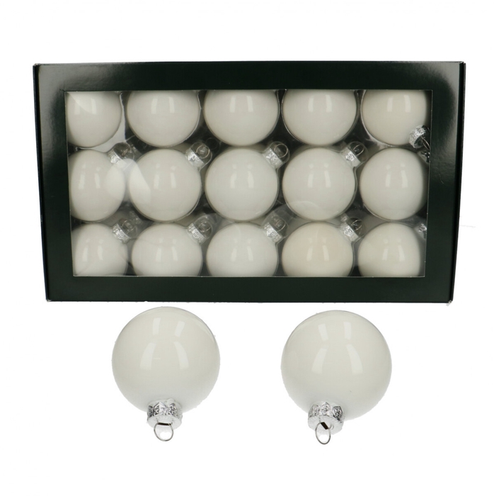 Christmas bauble Ball  60mm pearl x30