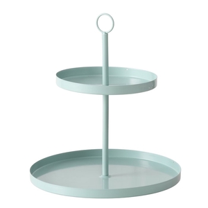 Tiered tray Samina, H 34 cm, Iron powder coated, green, 4066076540518, 2061234