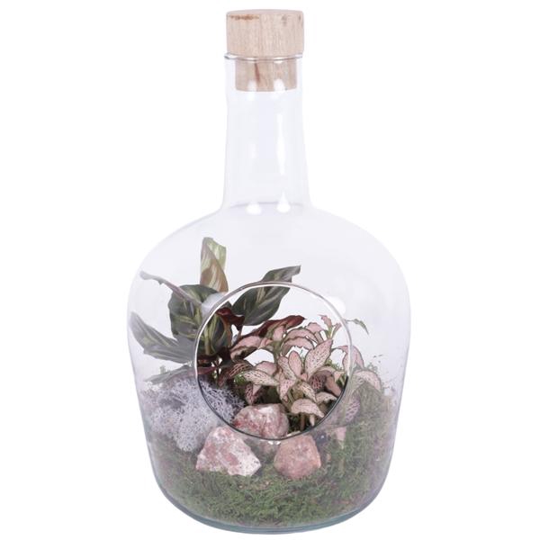 <h4>Yearround Arr. Indoor Glass Vase with Hole Ø18cm 2PP</h4>