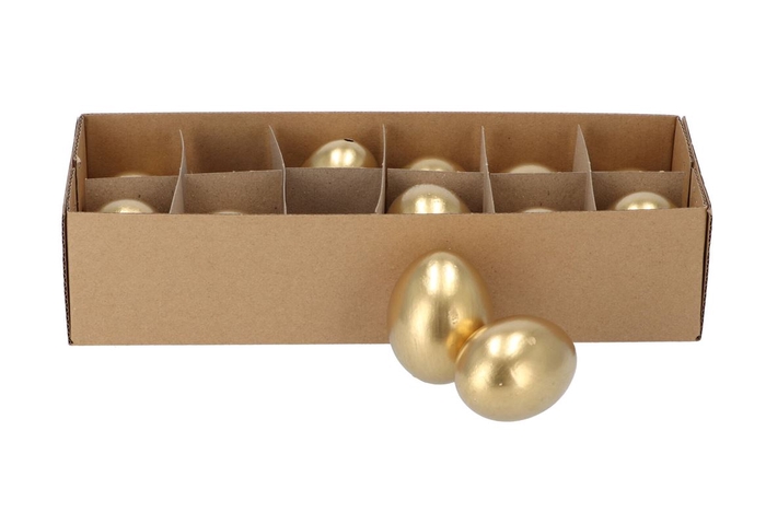 <h4>Eggs Kippen Goud Per 12 4x6cm</h4>