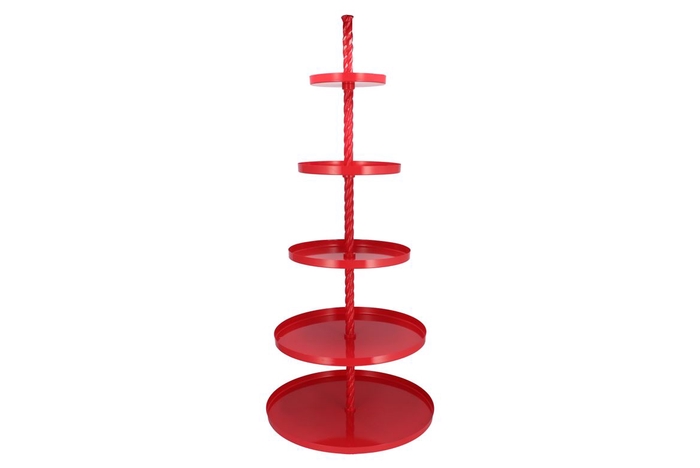 <h4>Storage Shelf Swirl Jolly Red 63x63x155cm</h4>