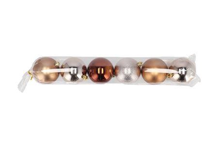 <h4>Deco Unbreakable Amber Ball Set 6 70mm</h4>