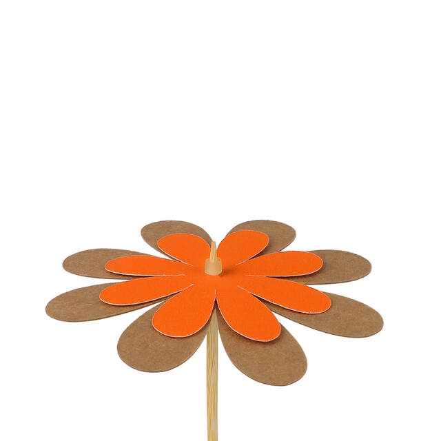 <h4>Pick flower kraft 8cm+50cm stick orange</h4>