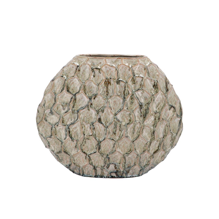<h4>Aglio Jada Green Oval Vase Active Glaze Structure</h4>