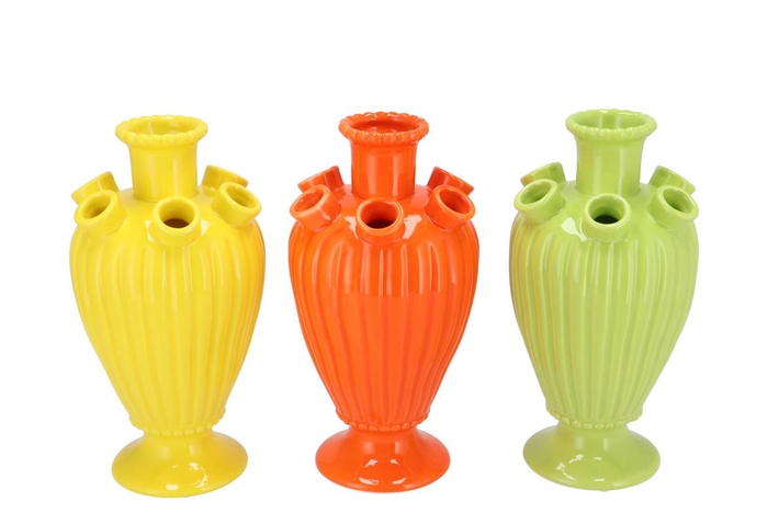 <h4>Utrecht Dutch Orange Mix Vase Tulip Ass 13x13x24cm</h4>