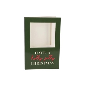 Gift Tile Card Christmas Green 21x14x1cm