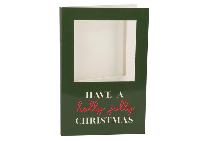 <h4>Gift Tile Card Christmas Green 21x14x1cm</h4>