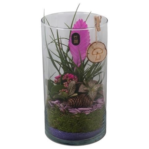 PTHG8310 Arrangement Autumn Glass in glazen vaas