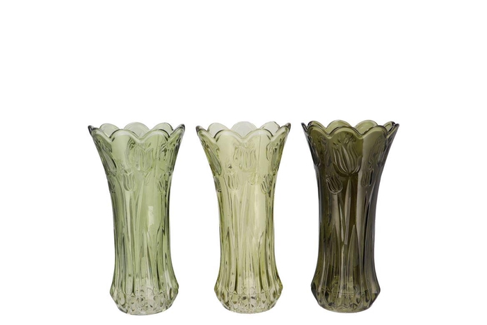 <h4>Delight Summer Green Mix Vase Tulip Ass 11x20cm</h4>
