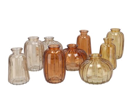 <h4>Dayah Warm Sand Mix Glass Bottle Set 3 7x11cm</h4>