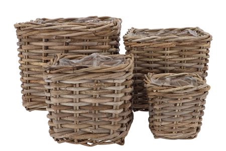 <h4>Rattan Ivy Basket Square S/4 W15/20/25/30 H13/18/2</h4>