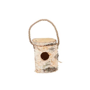 Nature Birch Bird House 14x16cm