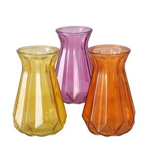 Vase Limy , 3 ass., H 18,00 cm, Glass lacquered, 4066076282111, 2039713