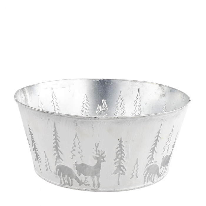 <h4>Kerst Zink X-mas schaal d23*10.5cm</h4>