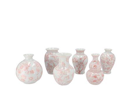 <h4>Hailey Pink Porcelain Vase Flower Ass 11x16cm</h4>