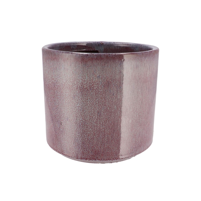<h4>Javea Cilinder Pot Glazed Pink 24x21cm</h4>