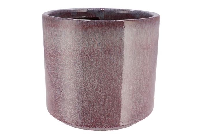 Javea Cilinder Pot Glazed Pink 24x21cm