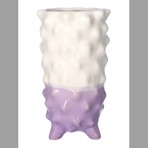 DF03-710613000 - Vase Spike d13xh22.5 lilac / white