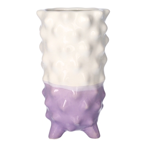 DF03-710613000 - Vase Spike d13xh22.5 lilac / white