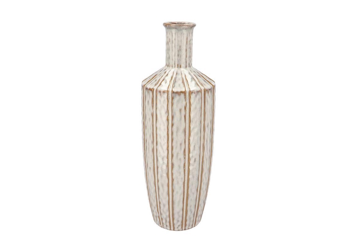 <h4>Sifan White Vase Long 15x15x41cm Nm</h4>