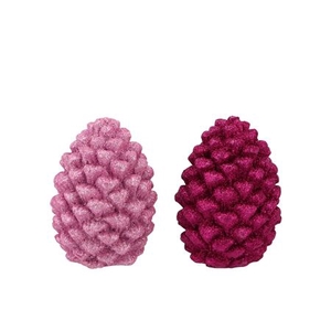 Jingle Fuchsia/pink Pinecone Ass 7x7x10cm Nm