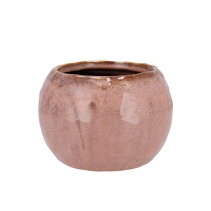 Iron Stone Old Pink Ball Pot 18x18x14cm Nm