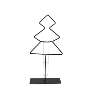 Christmas Glass frame tree+tube d3.5*15cm