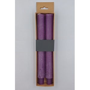 DF11-731278700 - Set/2 Dinner candle Lucian d3xh25 rustic aubergine