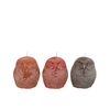 Candle Frosty Owl Scottish Brown Mix 10x12cm