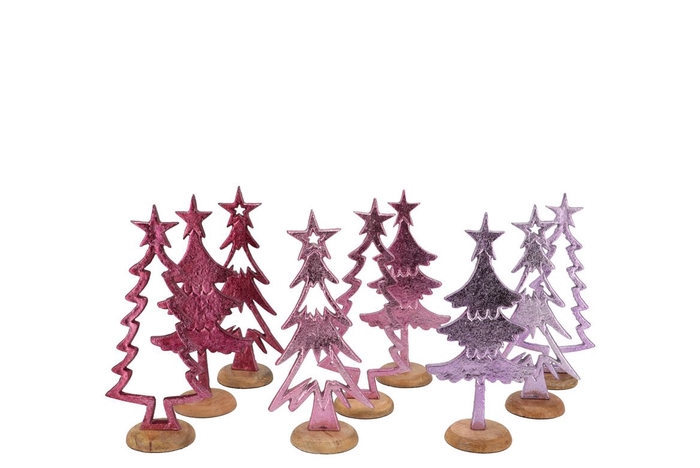 <h4>Cosmo Sweets Lila Mix Xmas Trees On Foot Ass 8x6x18cm</h4>