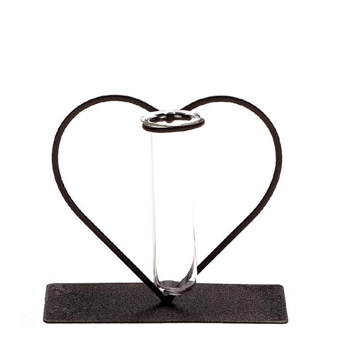 <h4>Wedding Glass Heart+1tube 14*6*13cm</h4>