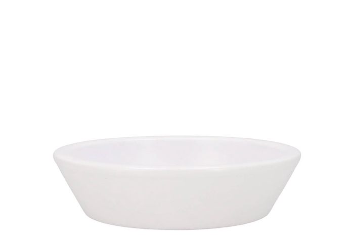 <h4>Ceramic Bowl Matt White Low Round 20x5cm</h4>