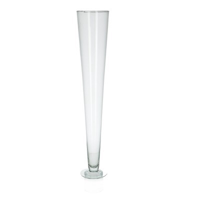 Glass lilyvase conical d11 60cm