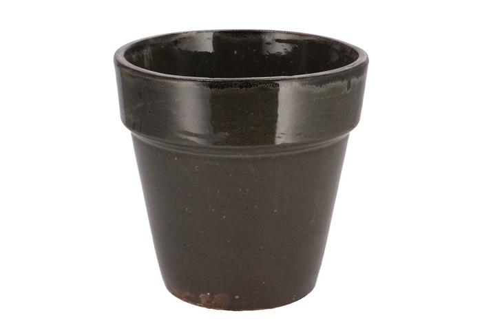 Ebbi Moss Black Pot Glaze 20x20cm Nm