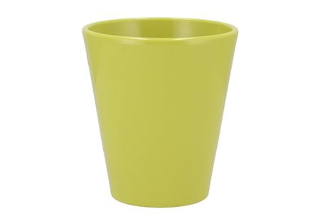 <h4>Ceramic Shiny Lime Pot Orchid 15cm</h4>