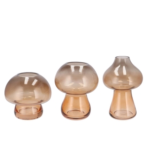 Nova Woods Brown Vase Mushroom Narrow Tricolor 13x