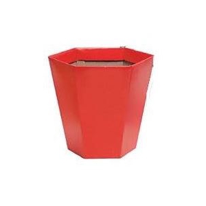 CACHEPOT SEXTAVADO 21CMX20CMX13CM VERMELHO