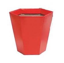 <h4>CACHEPOT SEXTAVADO 21CMX20CMX13CM VERMELHO</h4>