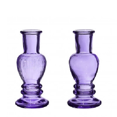 Glass candle vase d05 5 12cm ass