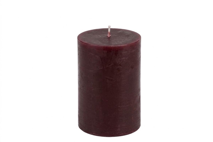 <h4>Candle Rustic Pillar Burgundy 7x10cm</h4>