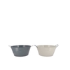 Zinc Basic Light Grey/dark Grey Ears Bowl 25x12cm