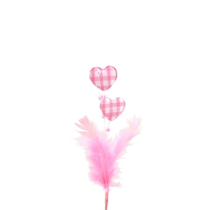 Mothersday 15cm Heart+feathers 7cm