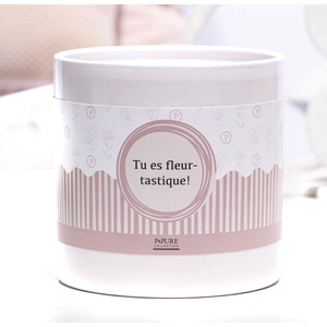 P&P ceramics white met TU ES FLEURTASTIQUE! cadeau wikkel